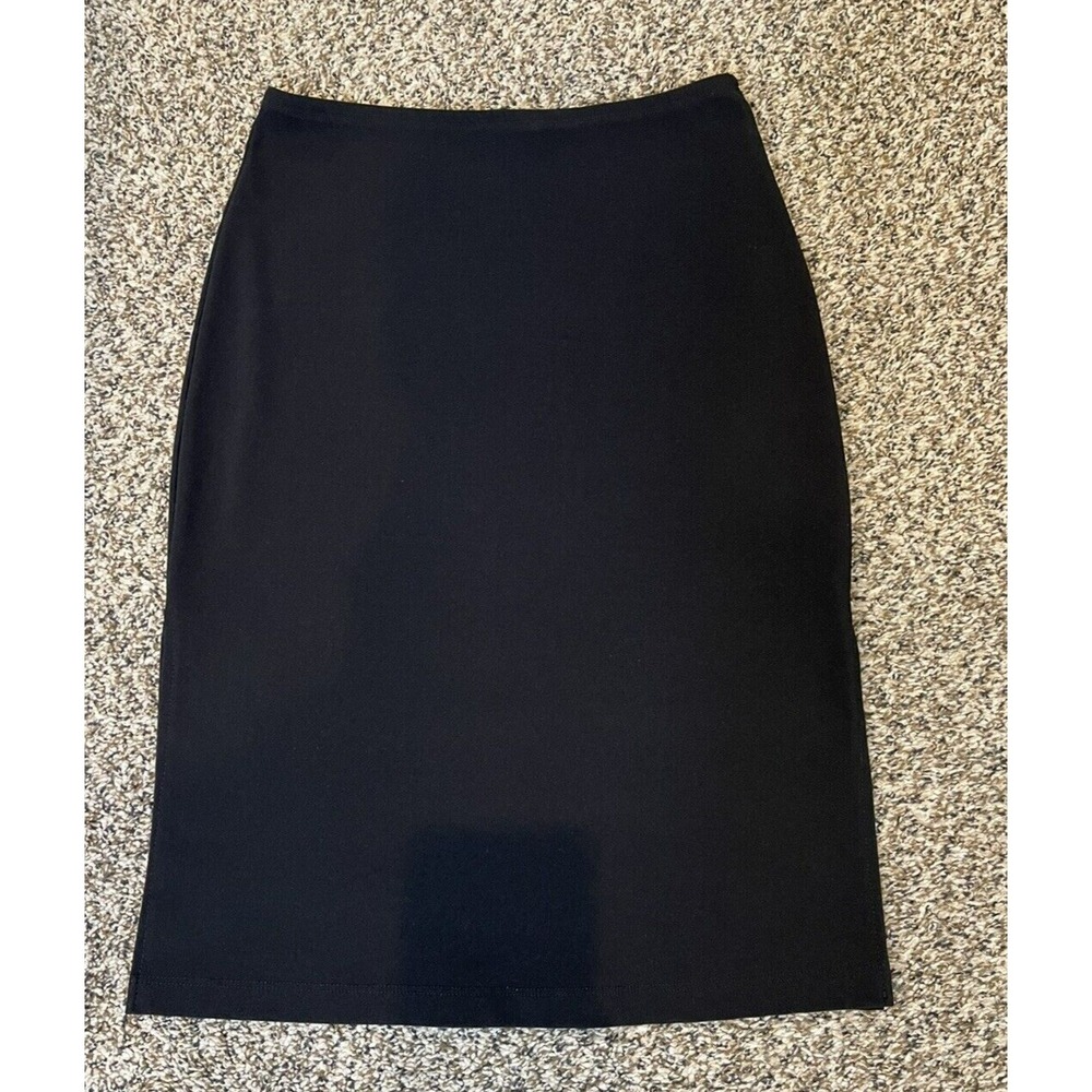 SKY Womens Black Pencil Skirt Stretch Elastic High Waisted Knee Length‎ Size S/M